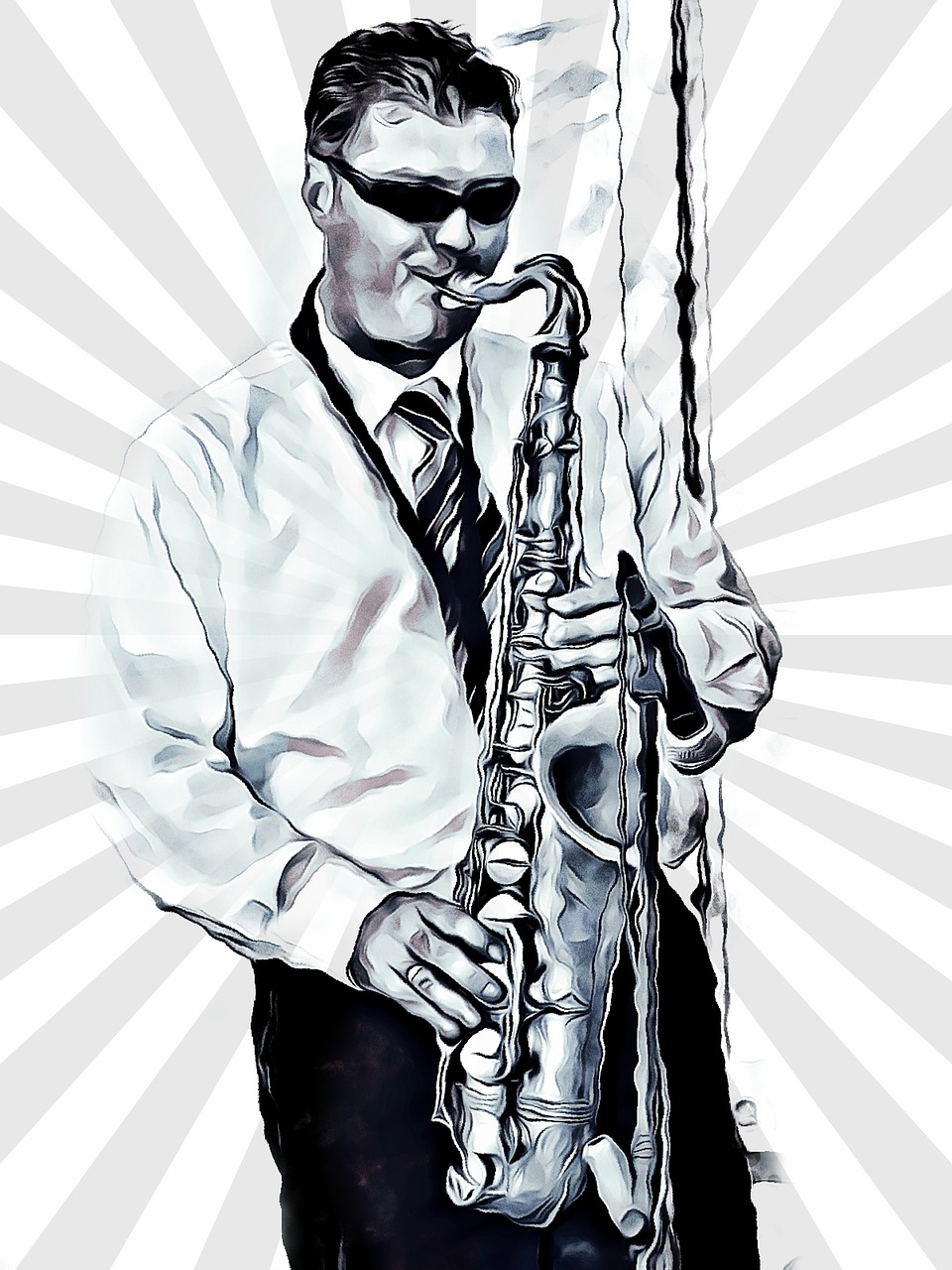 music saxophone musician free photo