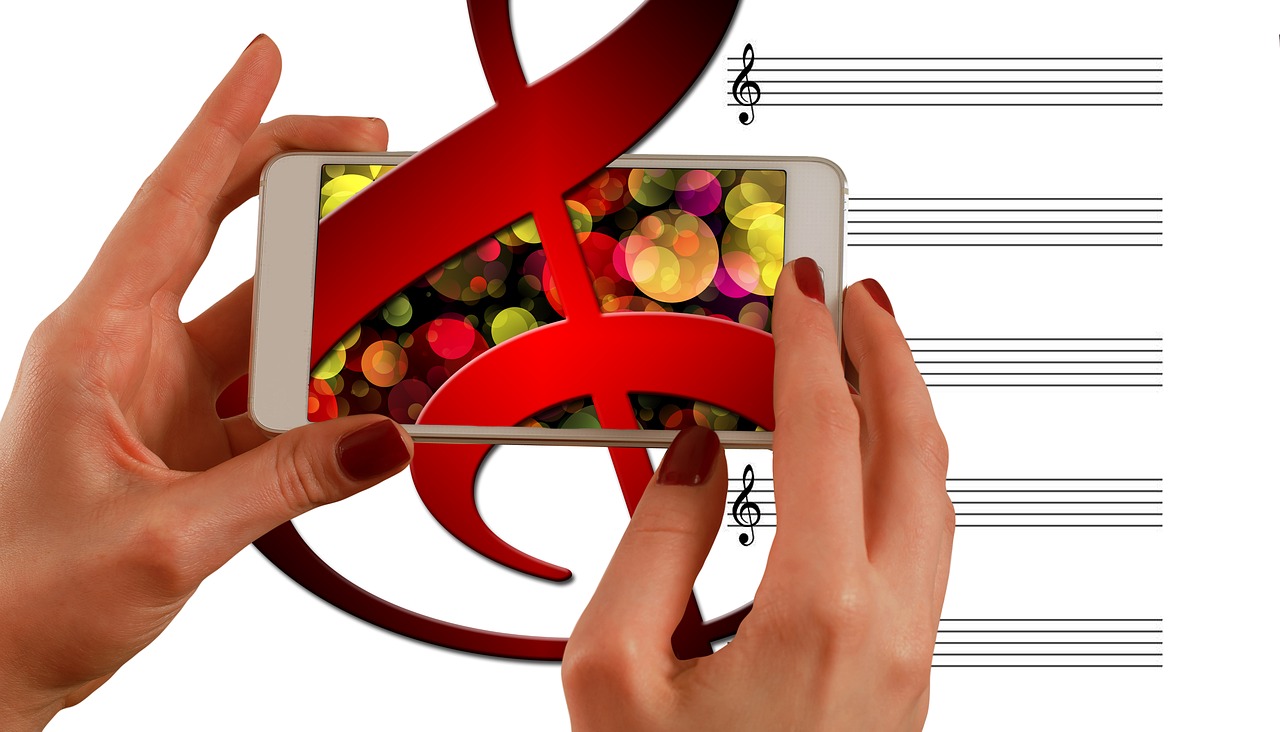 music clef smartphone free photo