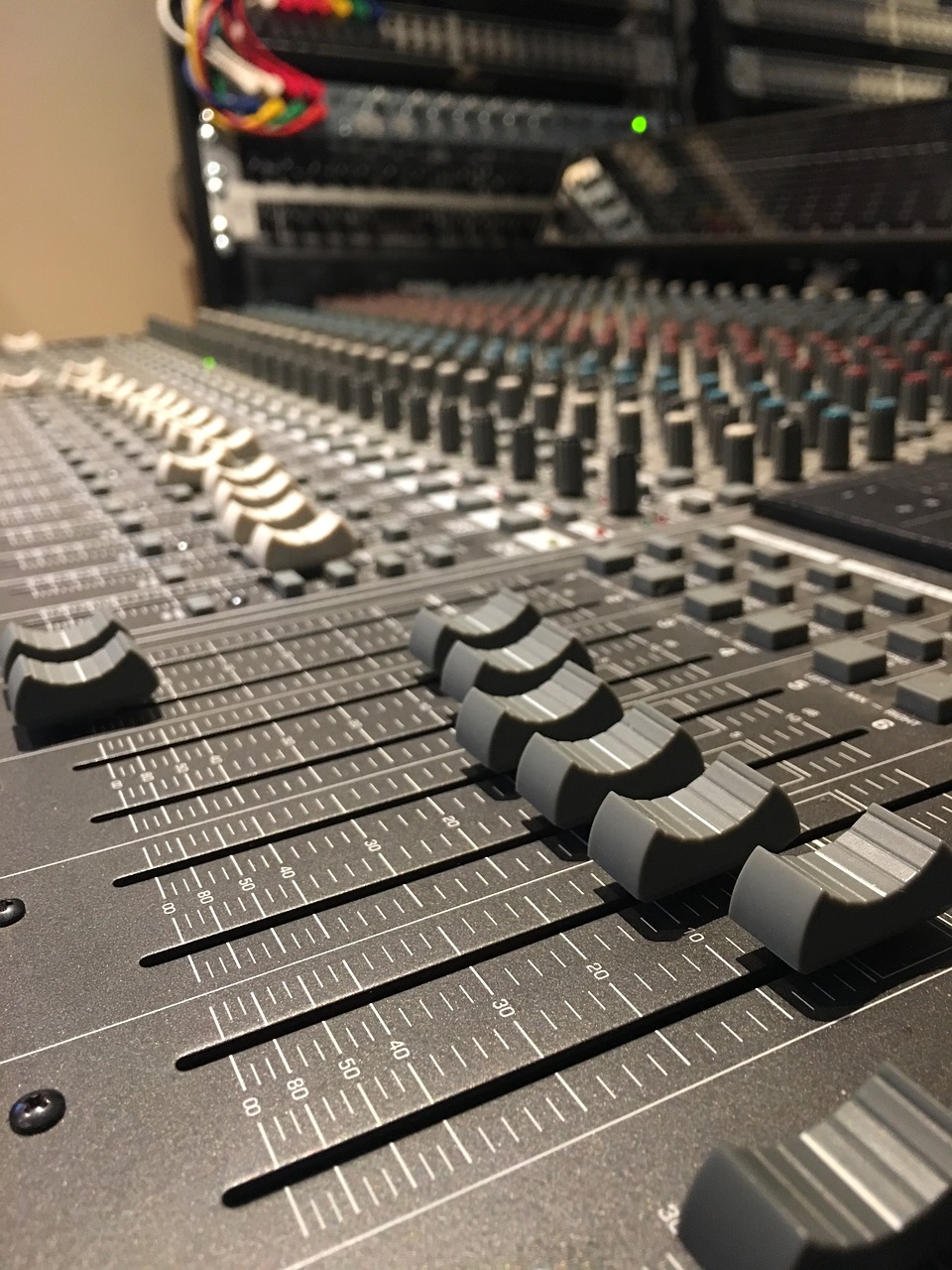 music  mixing desk  faders free photo