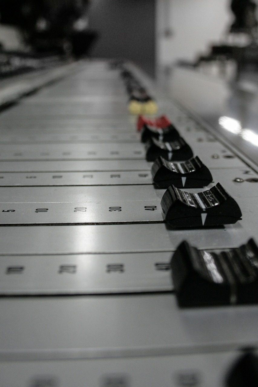 music mixing console slider free photo