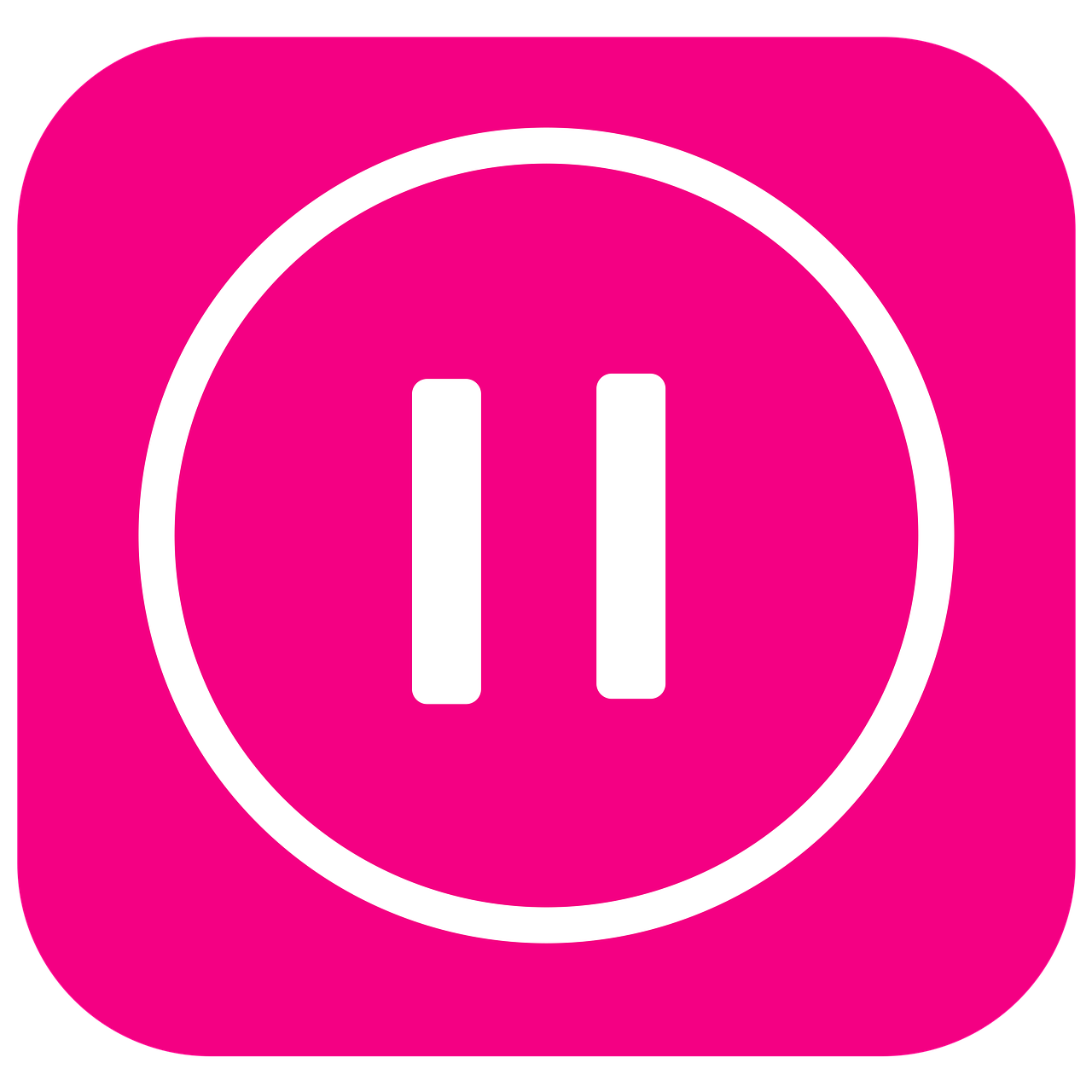 music pause icon  launcher icon  pause button free photo