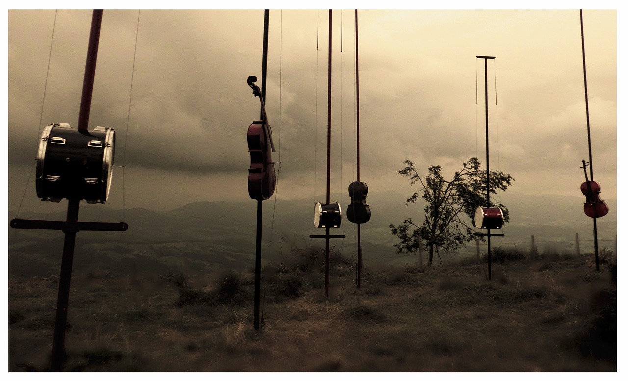 musical instruments sky mountain free photo