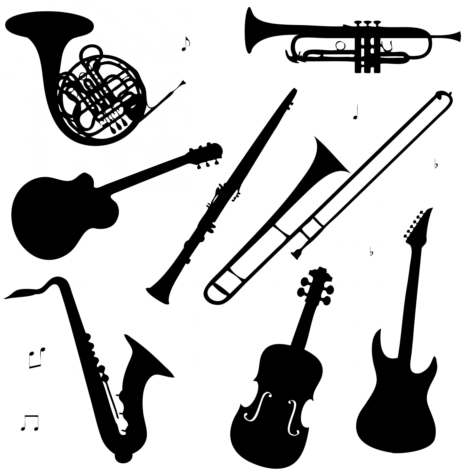 musical instruments saxophone trombone free photo