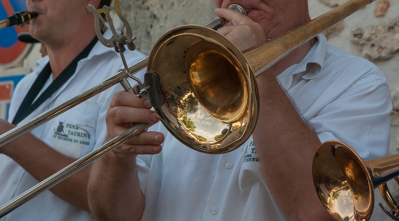 musician trombone street musician free photo