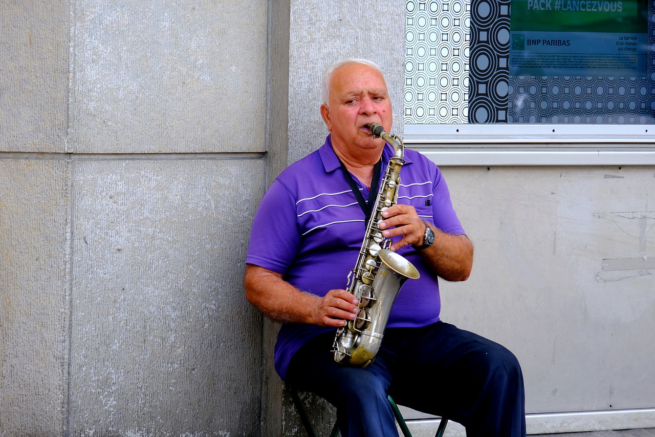 musician saxophone music free photo