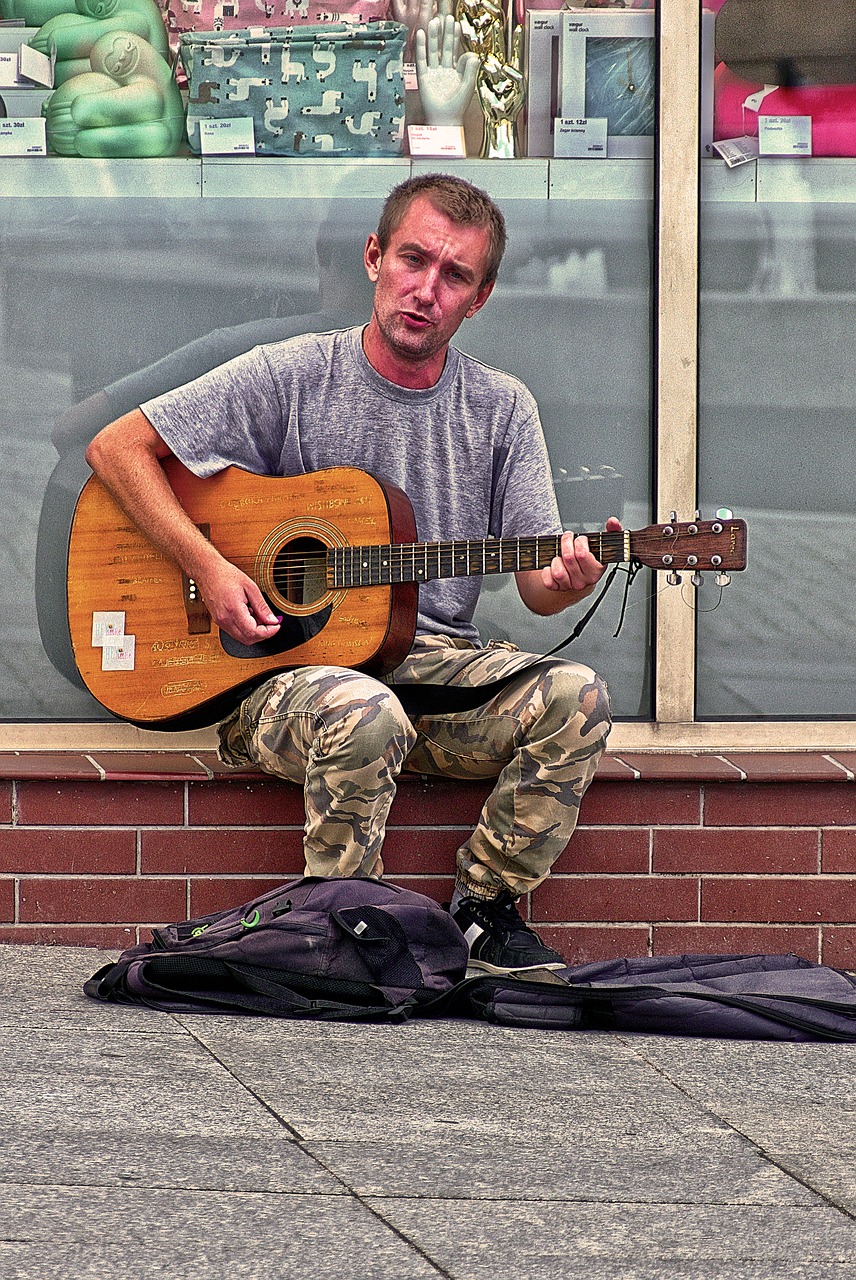 musician  street music  guitar free photo