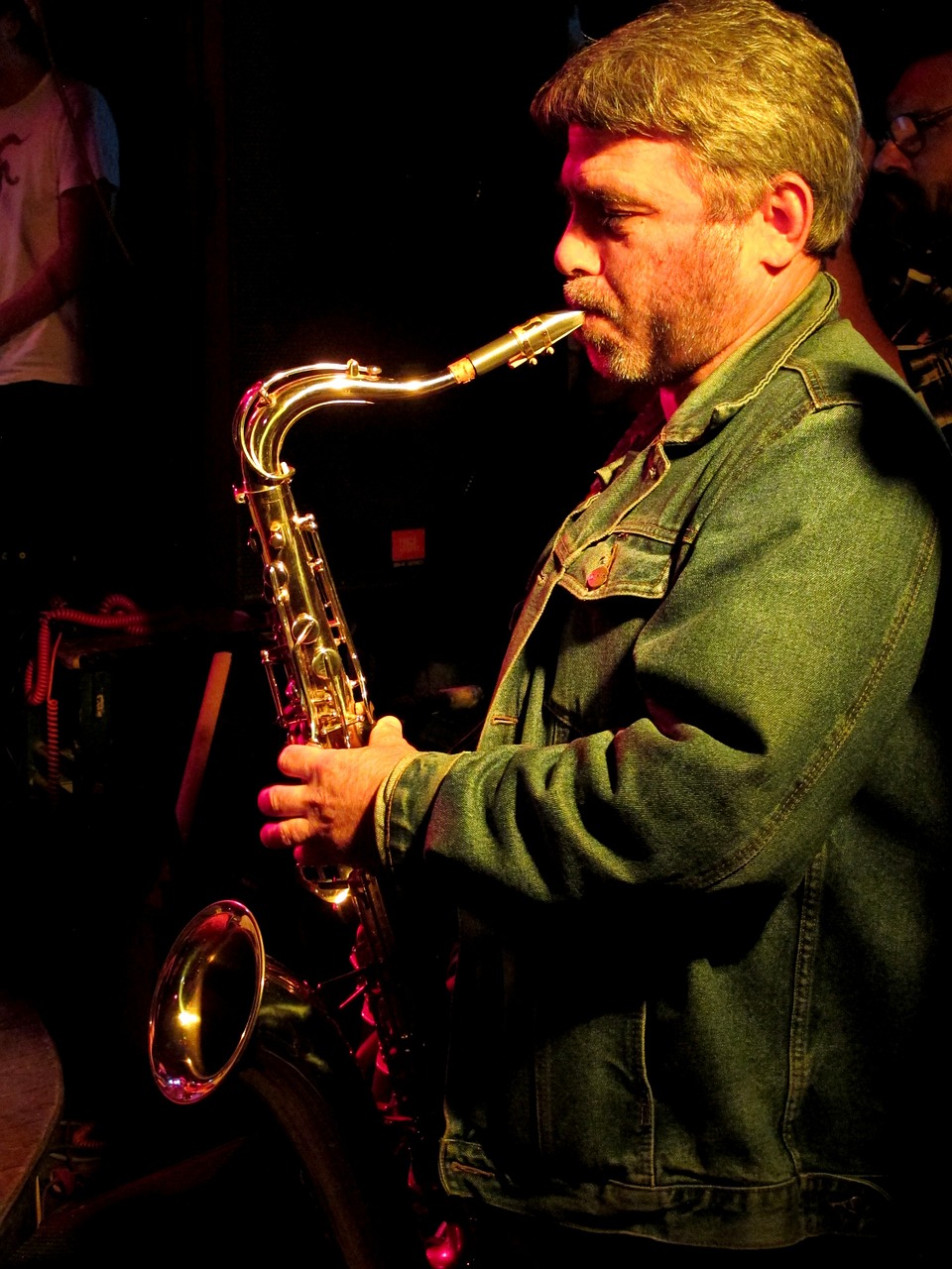 musician saxophone player free photo