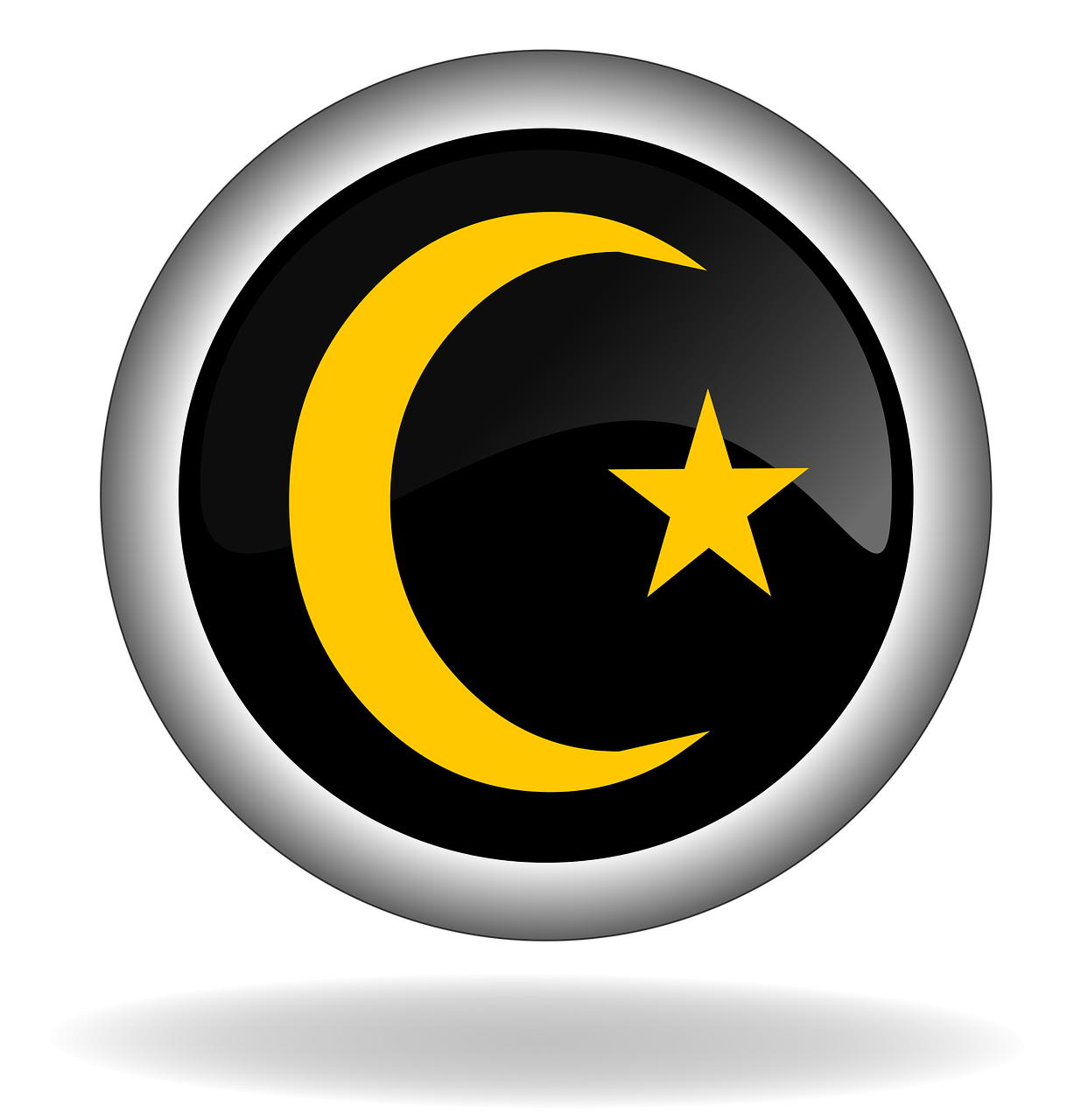 muslim button icon free photo