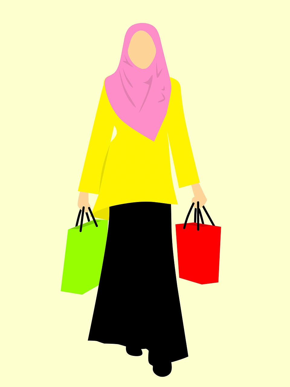 muslim shopping full girl free photo