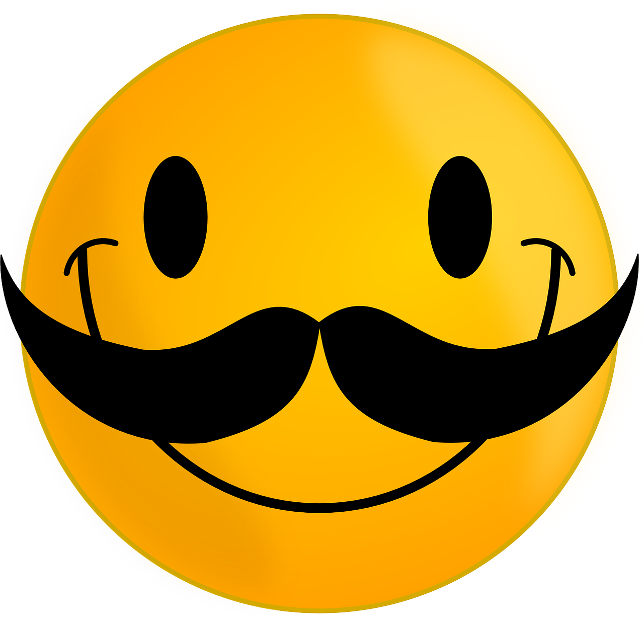 mustache smiley happy free photo