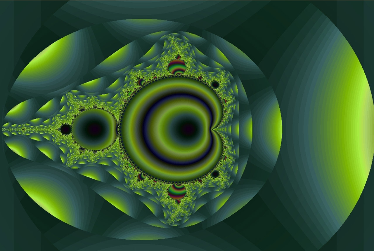 fractal green black free photo