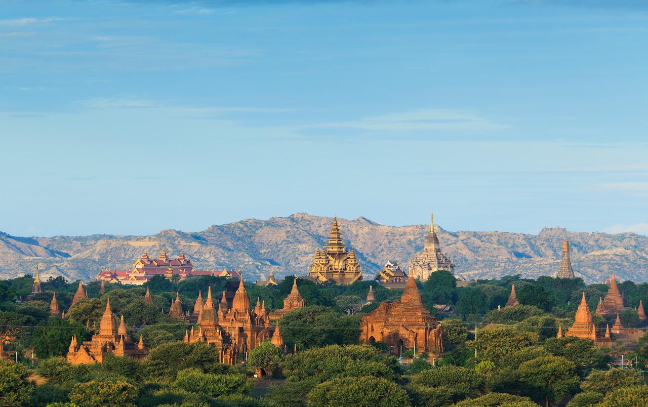 bagan myanmar archaeological area free photo