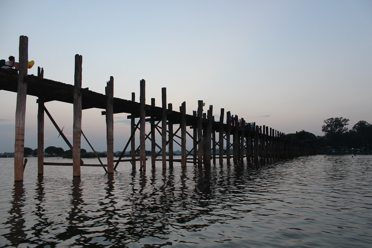 myanmar burma bridge free photo