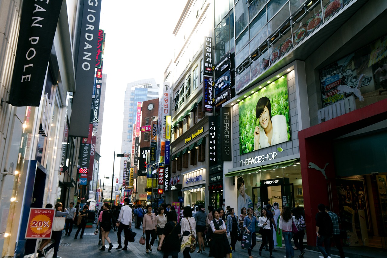 myeongdong seoul korea free photo