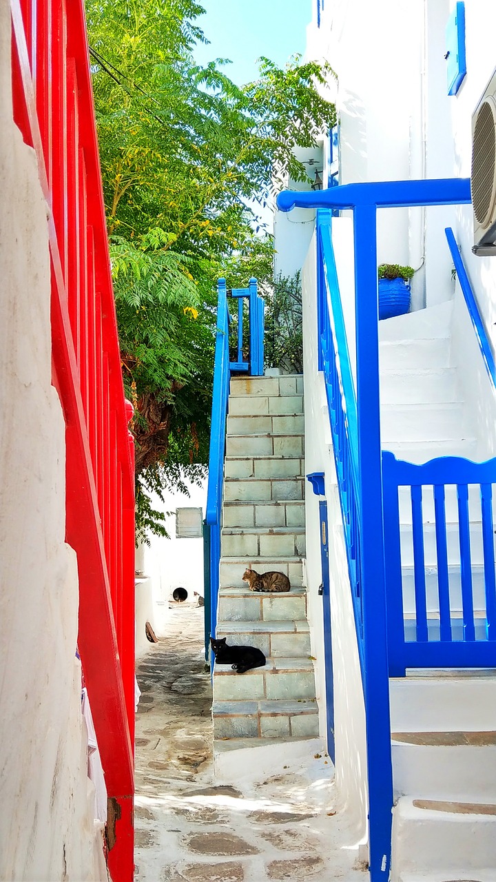 mykonos greece alley free photo