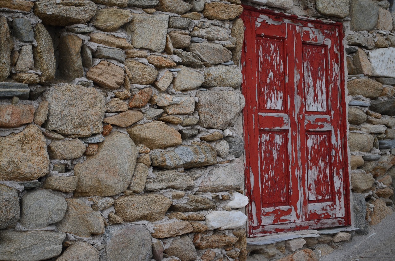 mykonos red door free photo