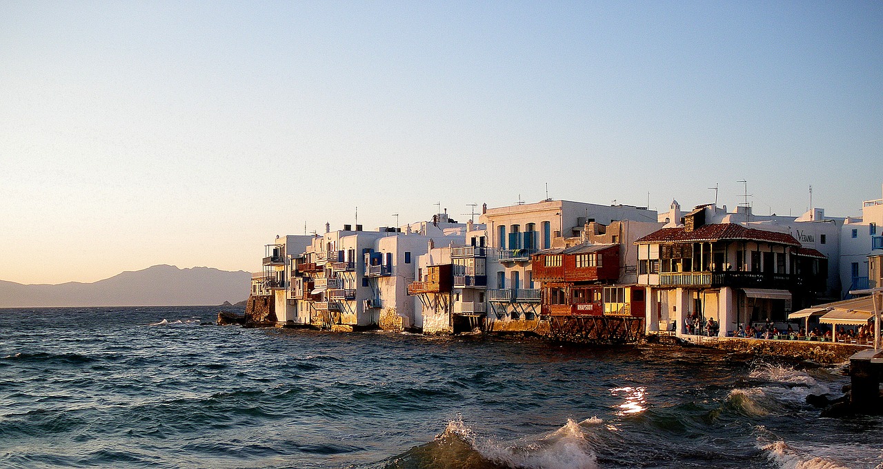 mykonos  little venice  sun free photo