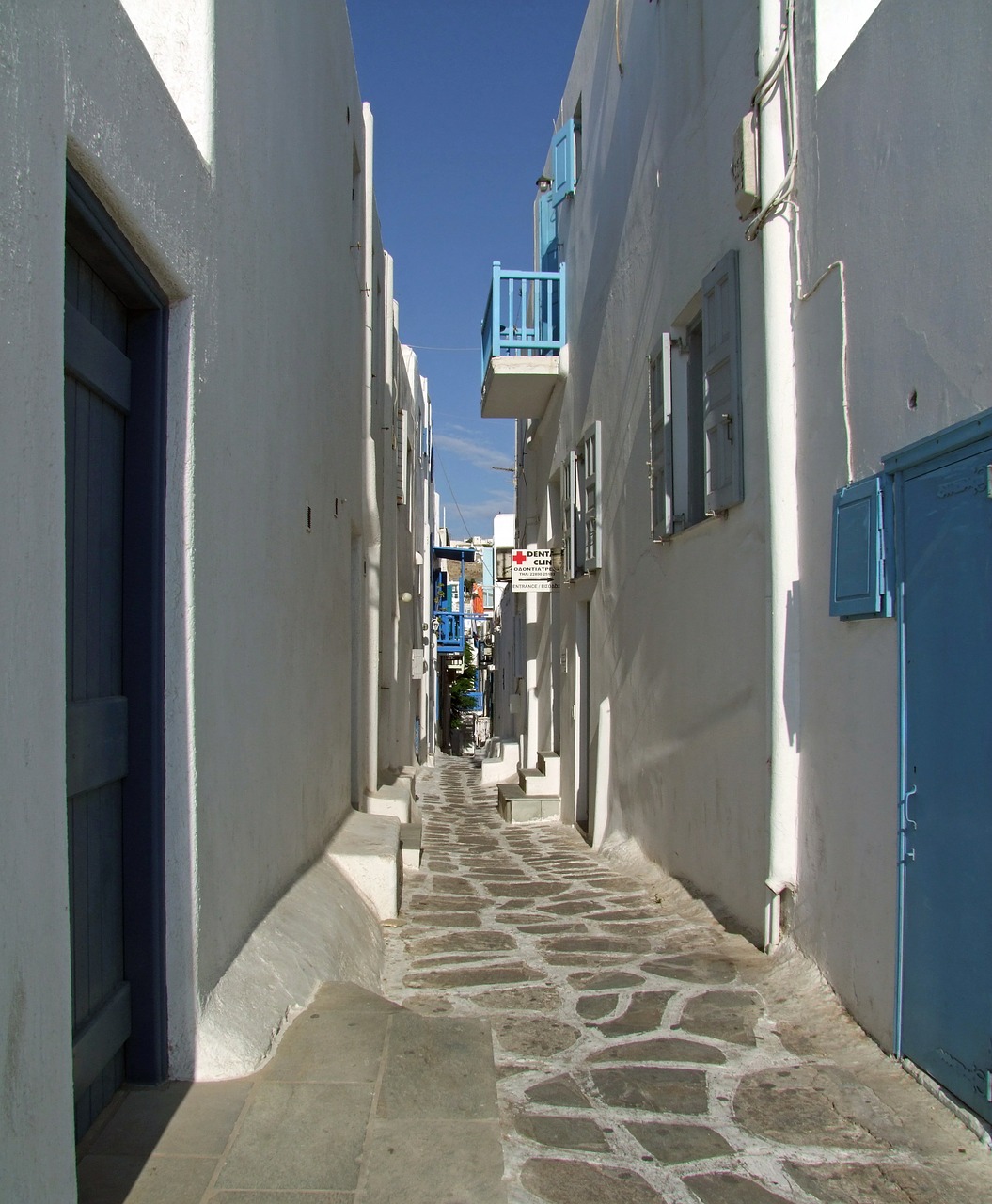 mykonos alley greece free photo