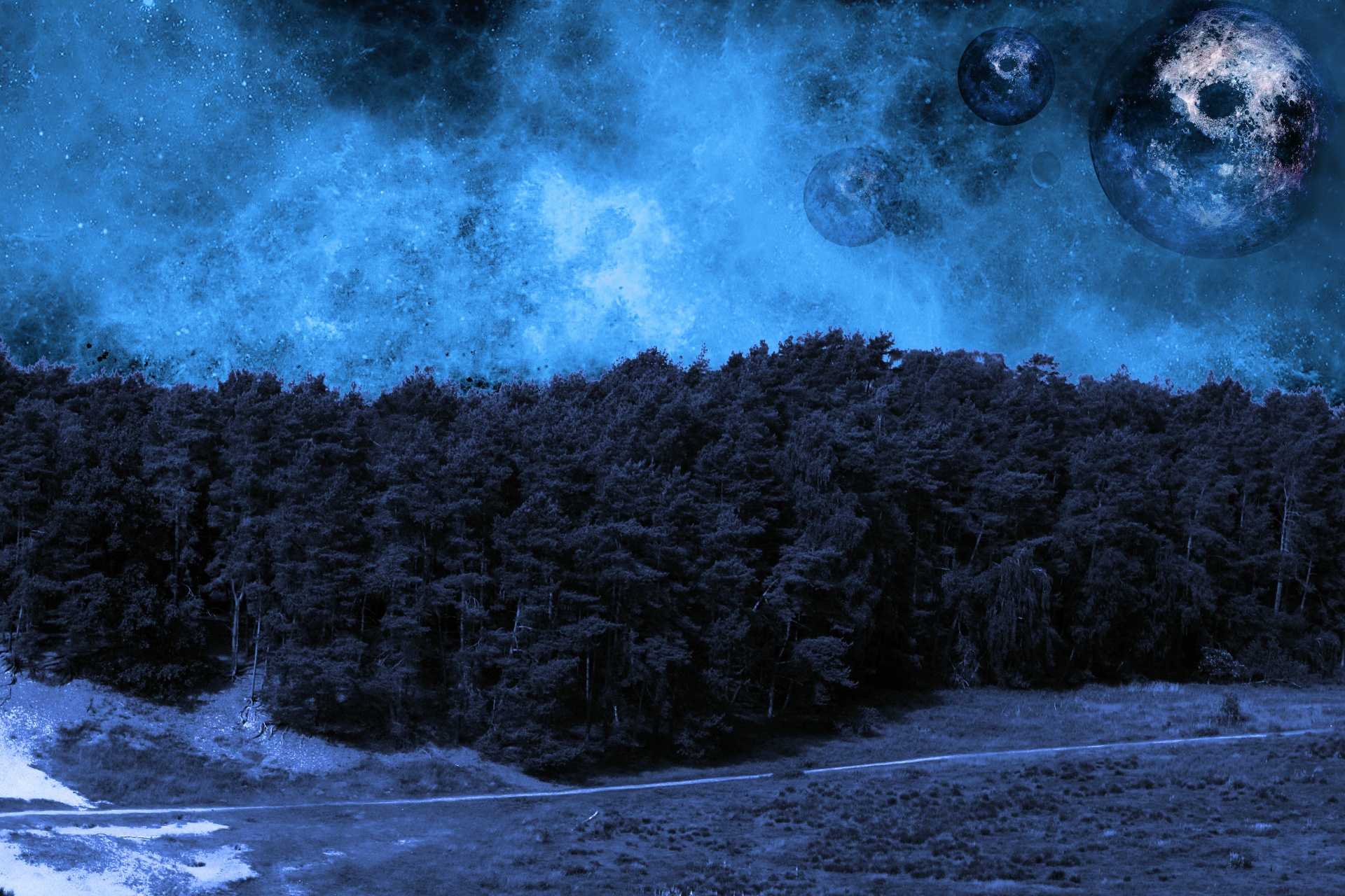 forest planet outer space free photo