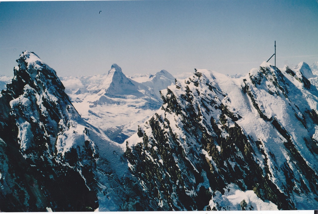 nadelhorn matterhorn aerial view free photo