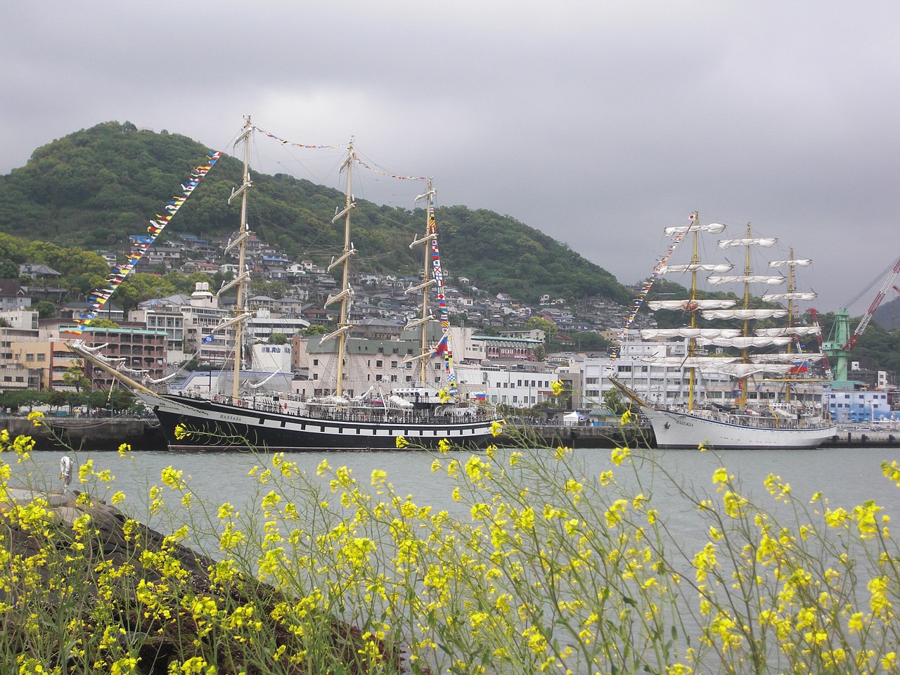 nagasaki nagasaki port sailing ship free photo