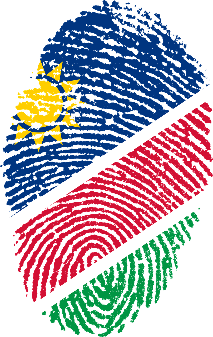 namibia flag fingerprint free photo