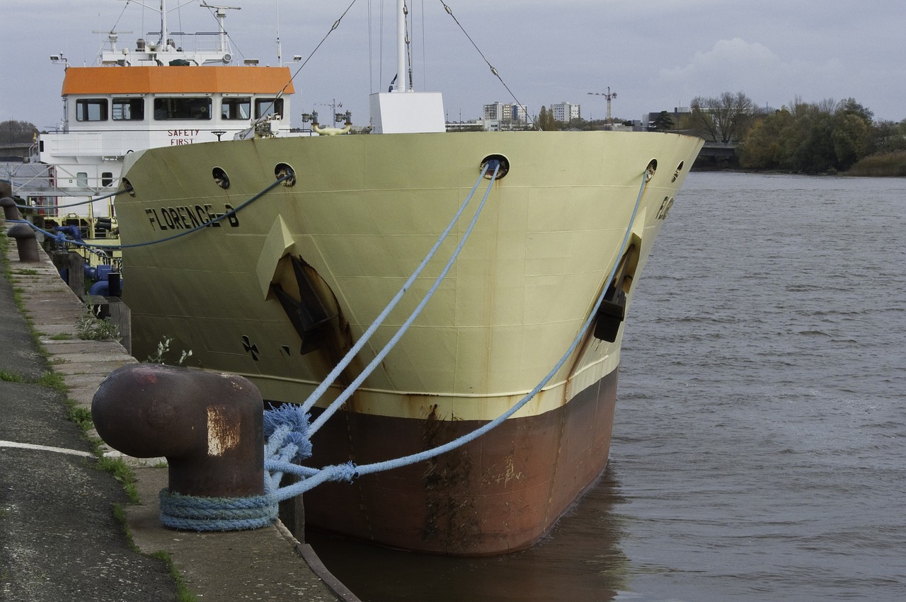 nantes loire boat dock free photo