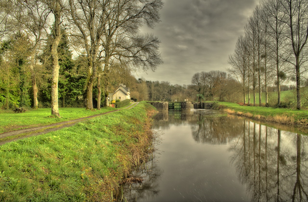 nantes to brest canal brittany france free photo