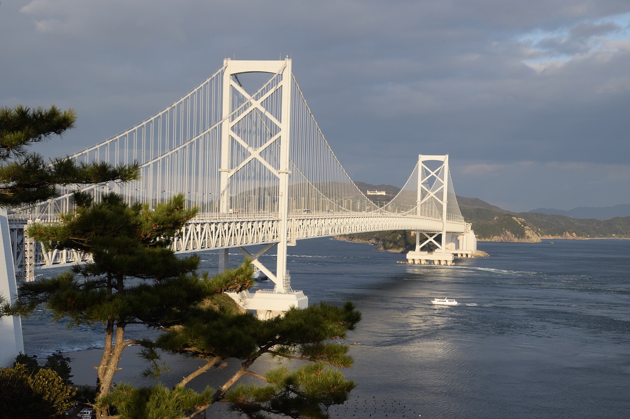 naruto suspension bridge shikoku free photo