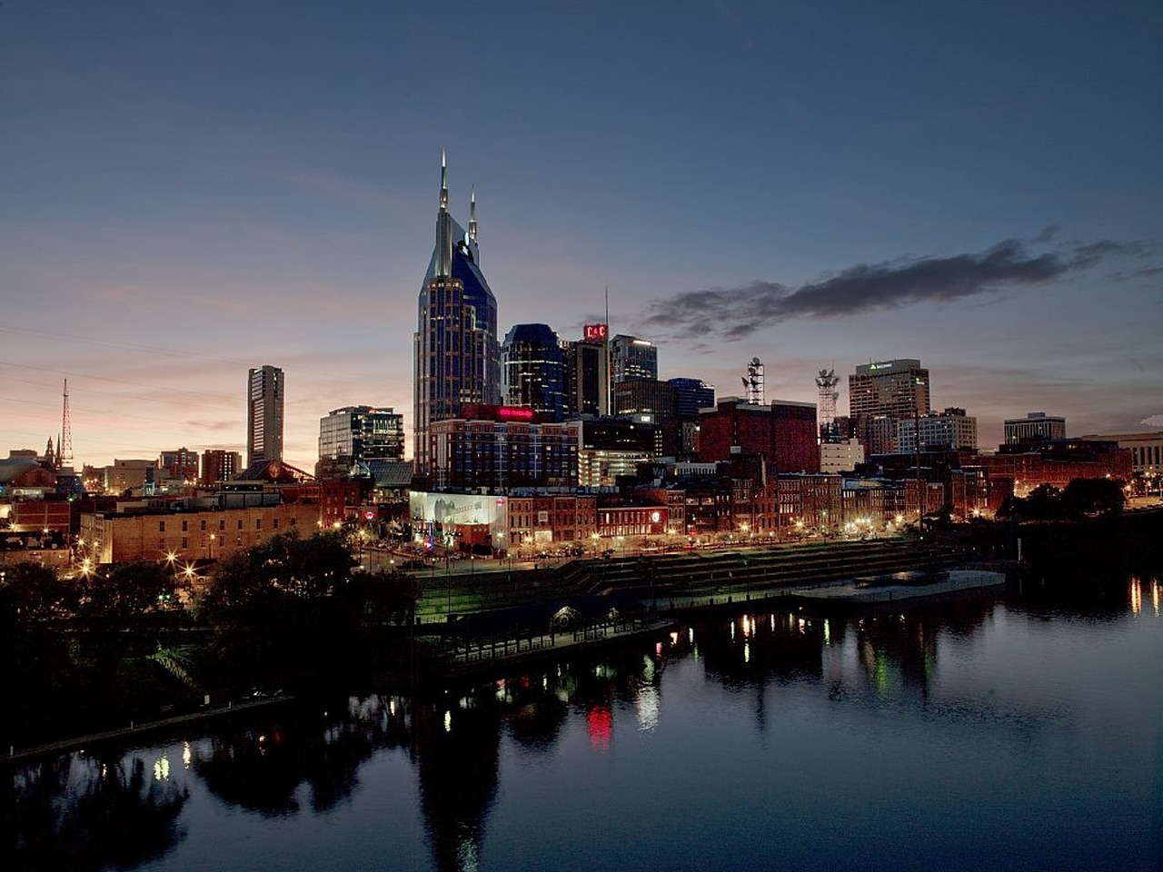 nashville skyline downtown free photo