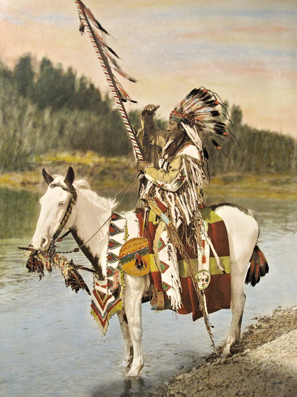 native indian oil painting alberta canada free photo