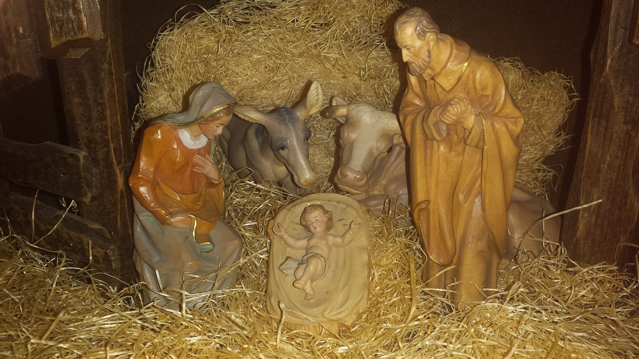 nativity scene christmas baby jesus free photo