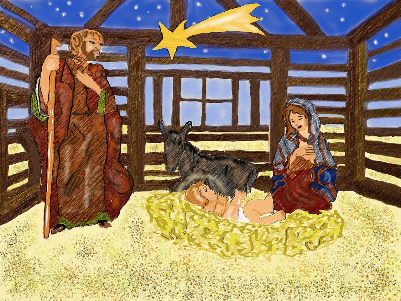 nativity scene christmas santon free photo