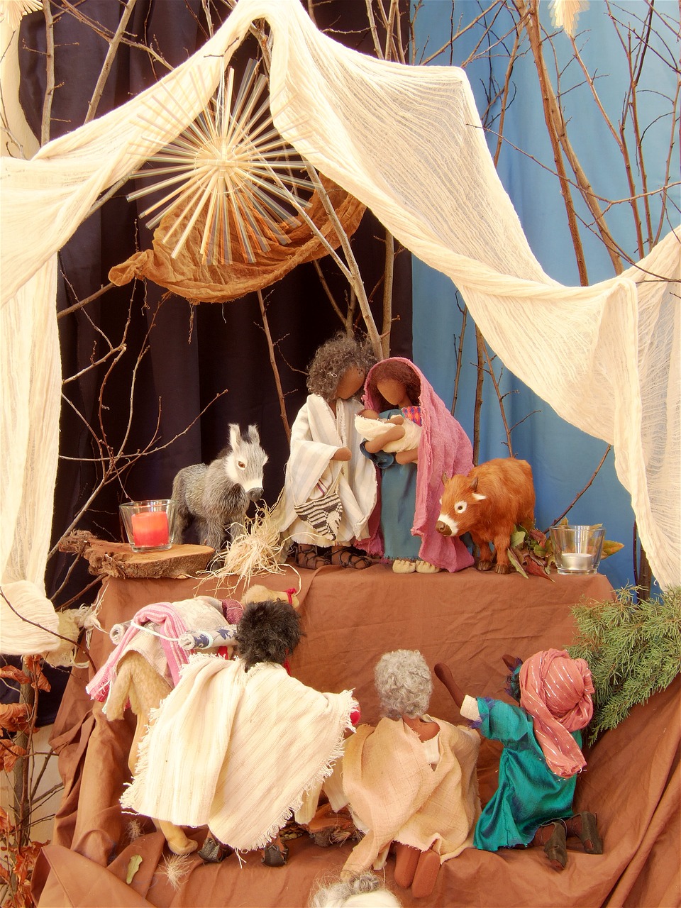 nativity scene christmas christ child free photo