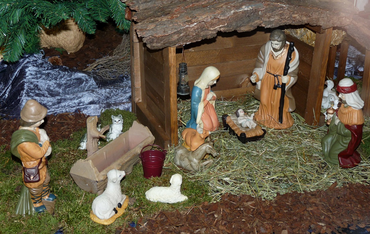 nativity scene crib stall free photo