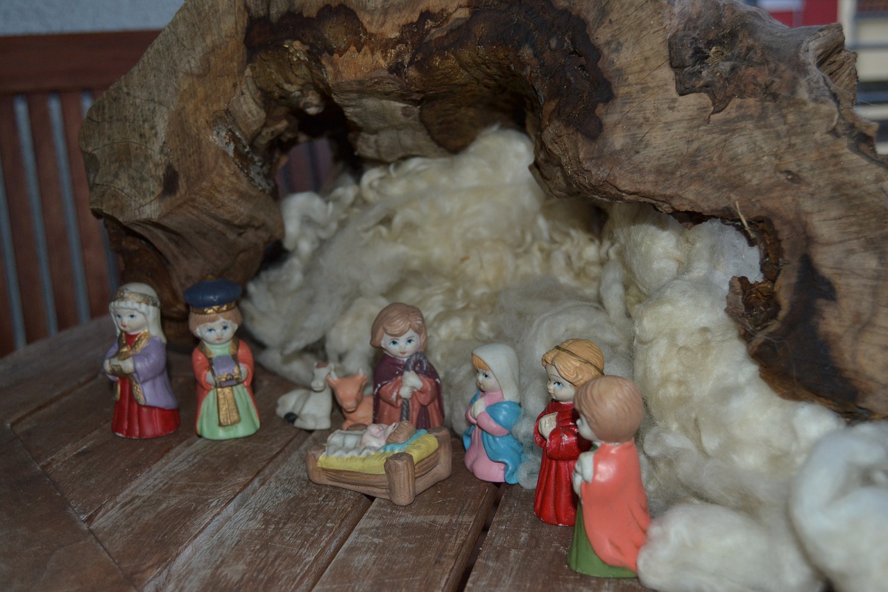 nativity scene figures advent free photo