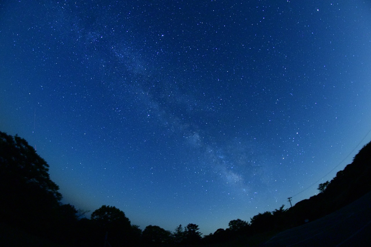 natural night view starry sky free photo