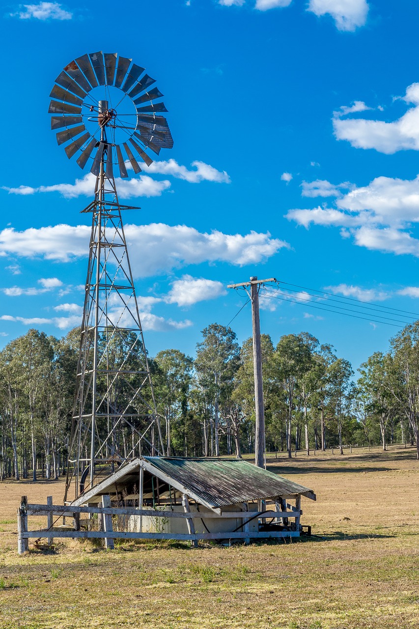 natural landscape windmill countryside free photo