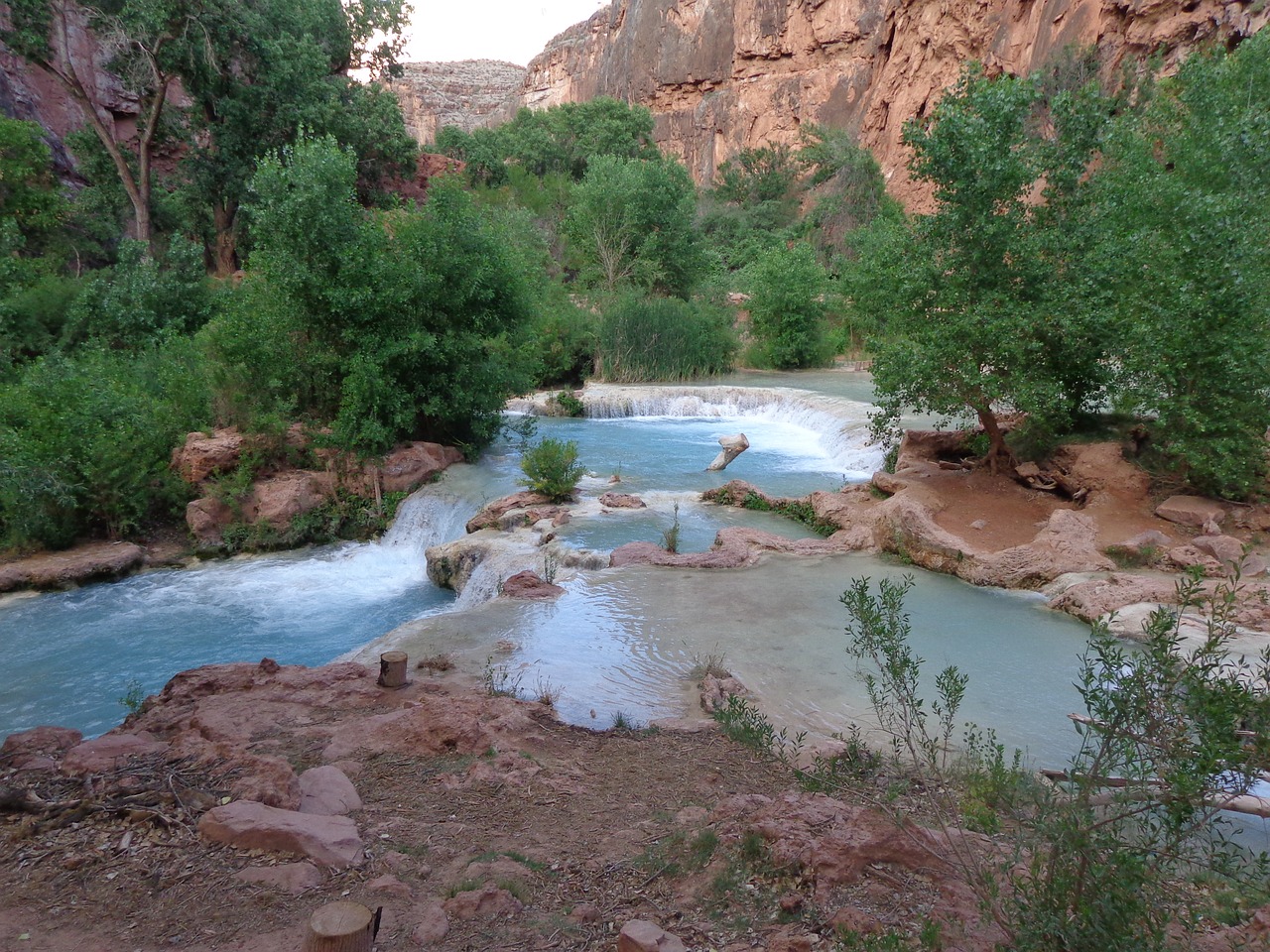 natural pool grand canyon landscape free photo