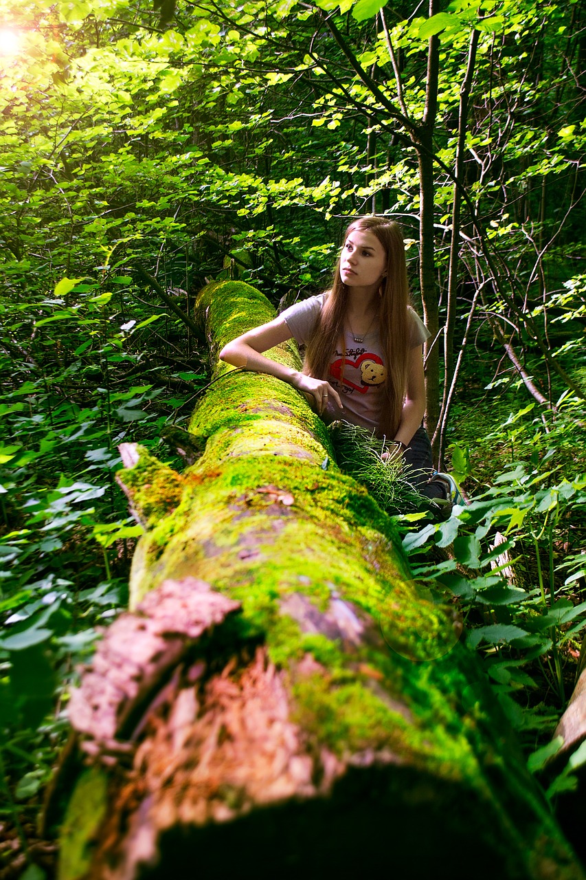 nature girl forest free photo