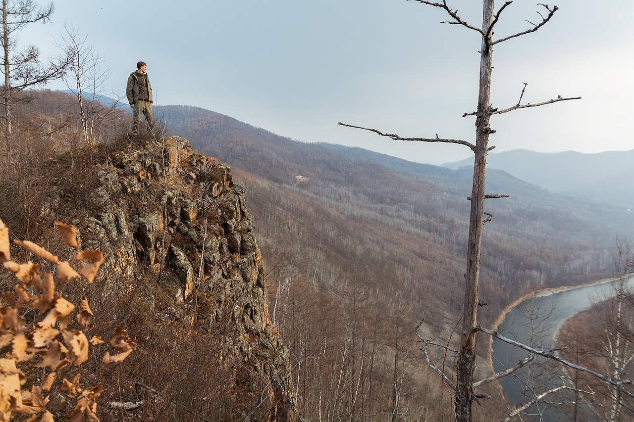 nature mountains man free photo