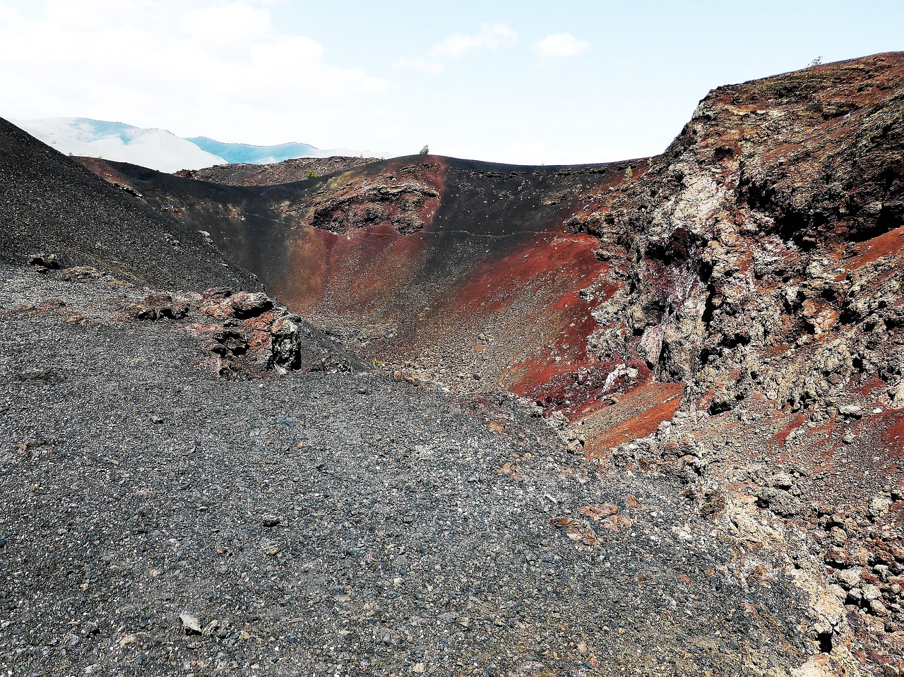 nature volcano crater free photo