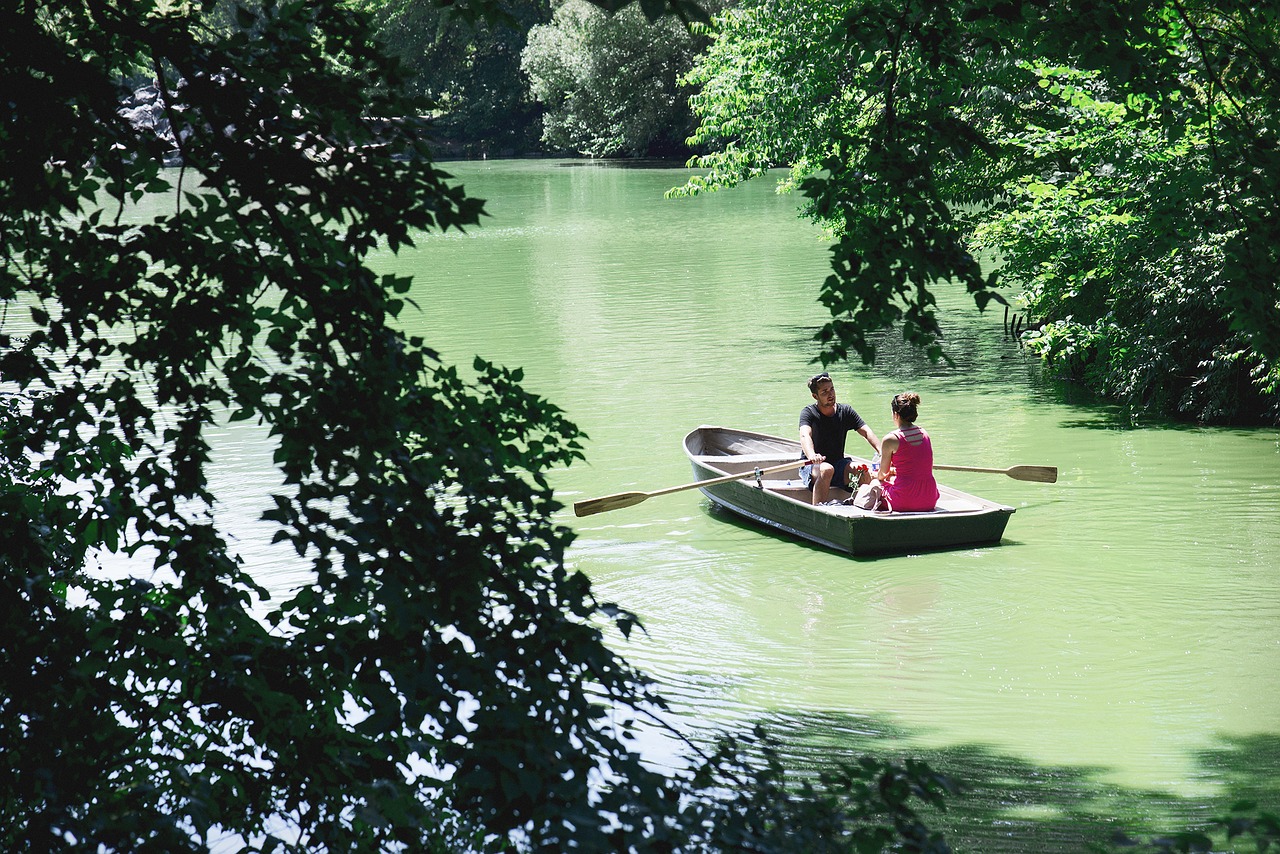 nature lake boat free photo