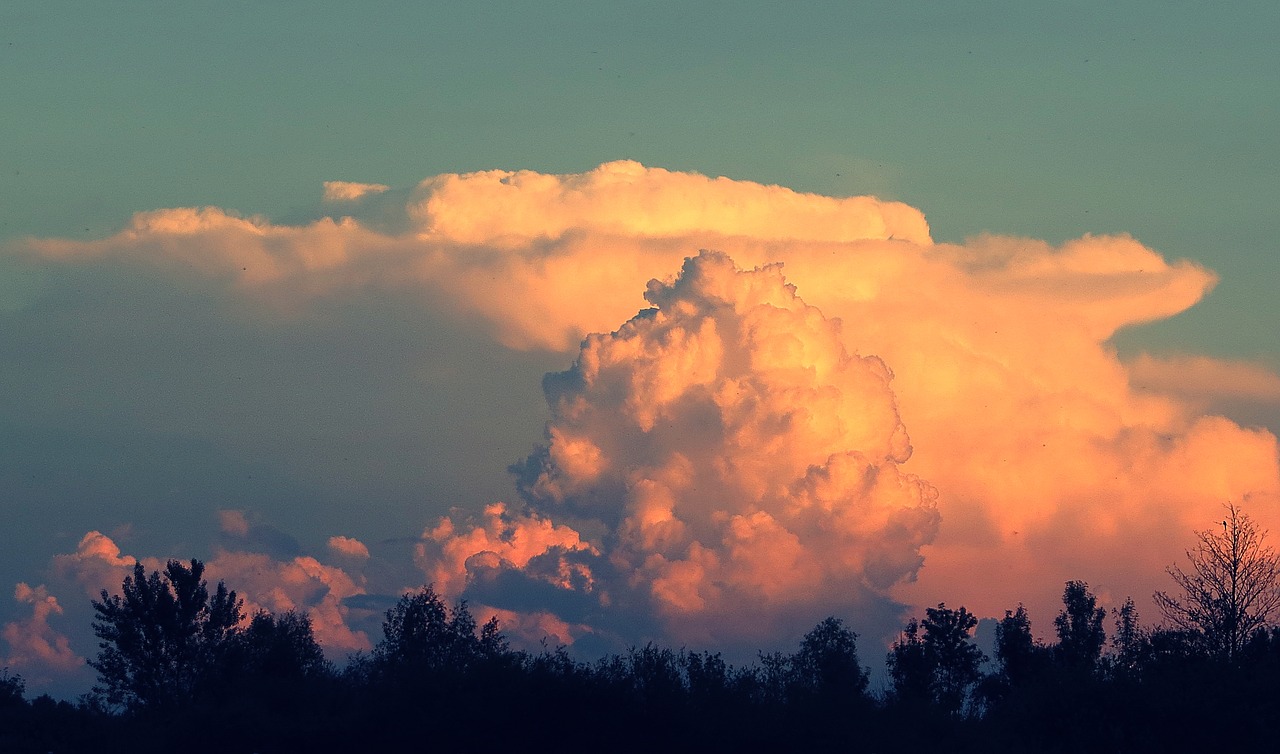 nature clouds summer sunset free photo