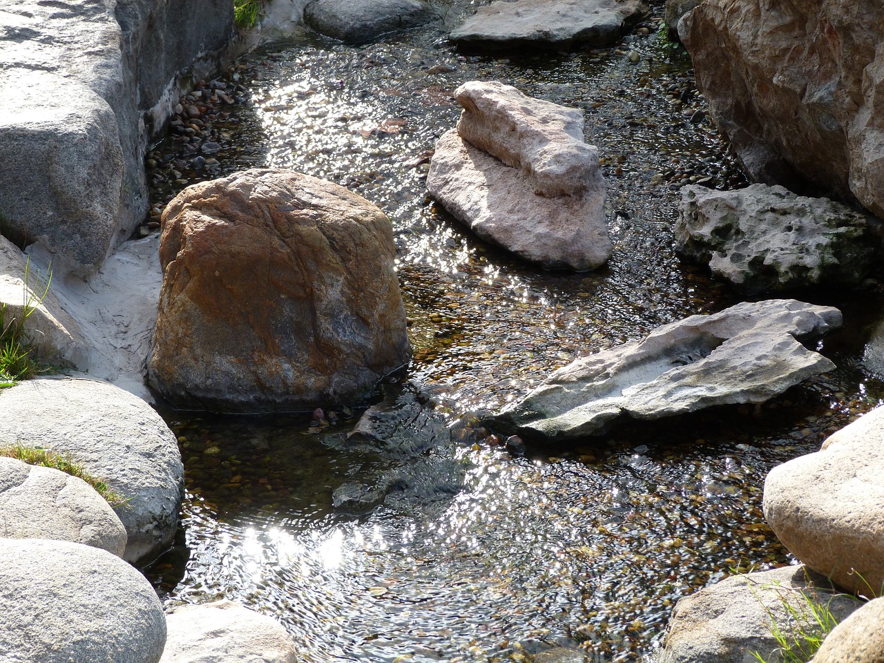 nature waterfall stones free photo