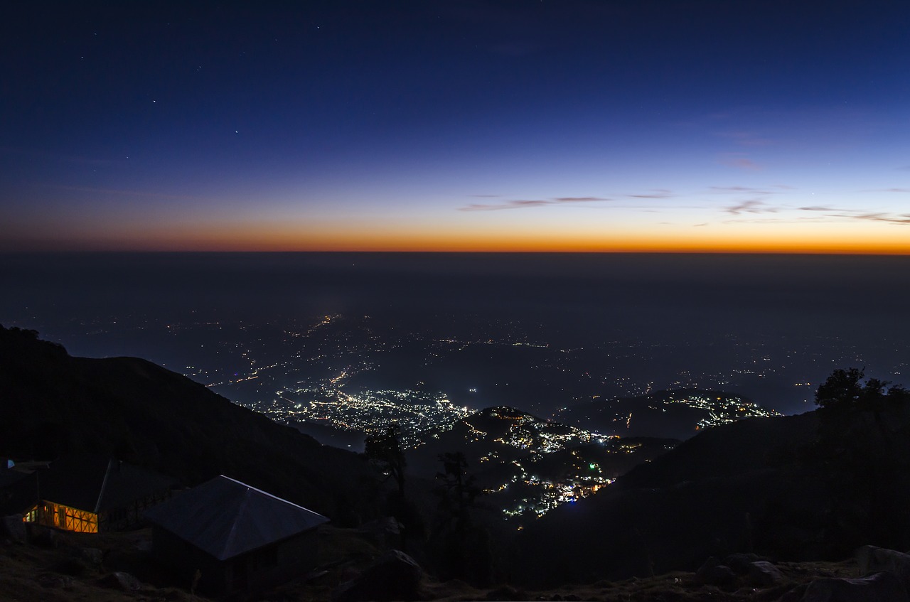 nature blue hour sunset free photo