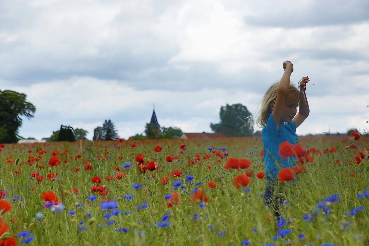 nature children flowers free photo