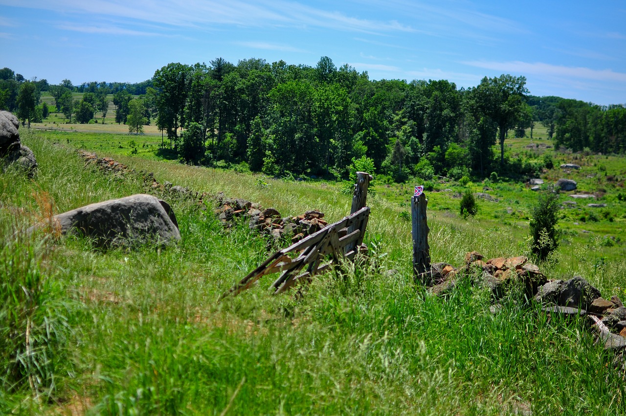 nature gettysburg triangular field free photo