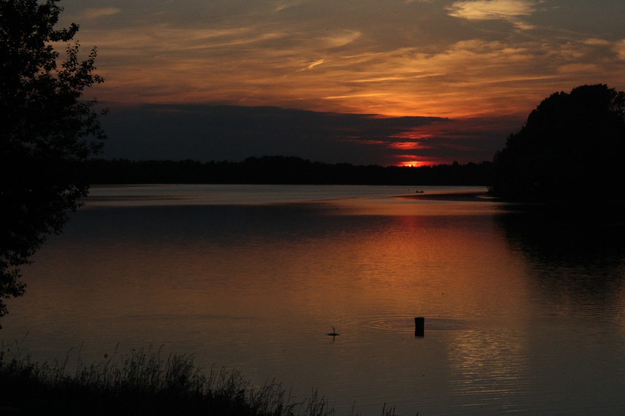 nature lake evening free photo