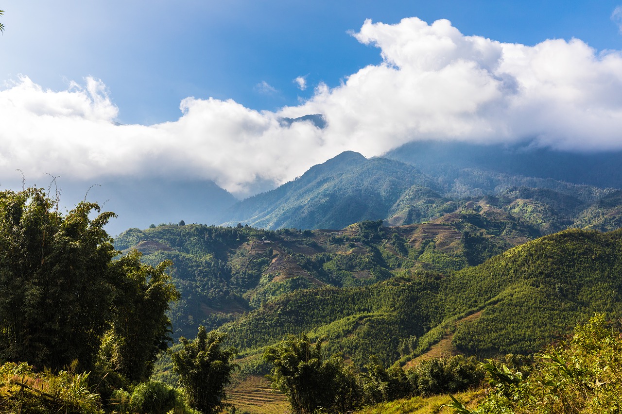 mood,field,hill,asia,trip,north vietnam,hilly,idyllic,outlook,silent,rest,g...